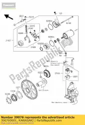 Here you can order the limiter,starter idle gea from Kawasaki, with part number 390760001: