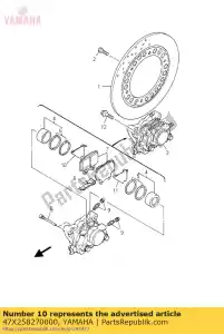 yamaha 47X258270000 calço, calibre - Lado inferior