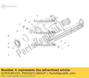 Piaggio Group GU93180105 cubrir - Lado inferior