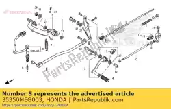 Aquí puede pedir interruptor de montaje, rr. Detener de Honda , con el número de pieza 35350MEG003: