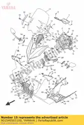 Ici, vous pouvez commander le vis, reliure (8r1) auprès de Yamaha , avec le numéro de pièce 901540501100: