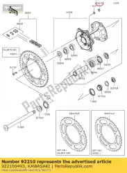 Here you can order the nut,flanged,lock,8mm klx250s9f from Kawasaki, with part number 922100493: