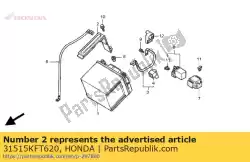 Ici, vous pouvez commander le aucune description disponible pour le moment auprès de Honda , avec le numéro de pièce 31515KFT620: