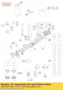 ktm 48600870S8 tube à cartouche 23x330 cpl. - La partie au fond