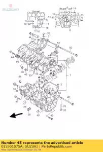 suzuki 015501075A tornillo - Lado inferior