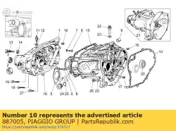 Qui puoi ordinare guarnizione da Piaggio Group , con numero parte 887005: