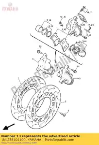 Yamaha 1NL258101100 caliper assy (a sinistra) - Il fondo