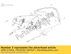 Aprilia AP8127644, Taillight wiring harn., OEM: Aprilia AP8127644