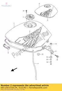 Suzuki 6811001D30L34 zestaw ta?m tnk st - Dół