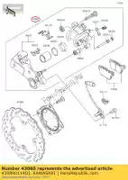 430800114DJ, Kawasaki, caliper-sub-assy, ??rr, blac zx636 kawasaki  zx 600 636 2013 2014 2015 2016 2017 2018 2019 2021, Novo