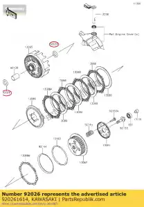 Kawasaki 920261614 espaçador - Lado inferior