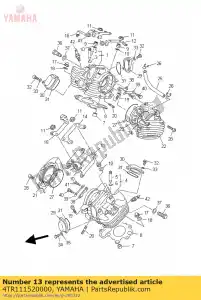 yamaha 4TR111520000 staffa, coperchio testata - Il fondo