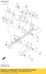 suzuki 6260029821 conjunto de alavancas traseiro - Lado inferior