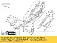 AP8134452, Piaggio Group, Wspornik tylnej owiewki aprilia  normal and r rsv rsv tuono 1000 1998 1999 2000 2001 2002 2003 2004 2005, Nowy