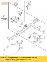 77713080001, KTM, rem cal. achterzijde - zonder pads gasgas husqvarna ktm  smr sx xc 125 150 250 300 350 450 2012 2013 2014 2015 2016 2017 2018 2019 2020 2021 2022, Nieuw