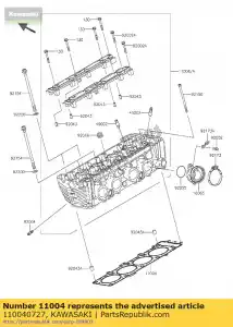 kawasaki 110040727 gasket-head zr800ads - Bottom side