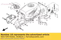 Aqui você pode pedir o parafuso, soquete, 4x6 em Honda , com o número da peça 90073MT4000: