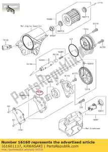 kawasaki 161601137 cuerpo kl650-a1 - Lado inferior