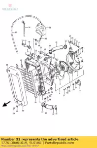 Suzuki 1776138A01019 couvercle, rdtr ux12 - La partie au fond