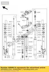 Qui puoi ordinare forcella-tubo esterno, argento kle650a da Kawasaki , con numero parte 440080037KX: