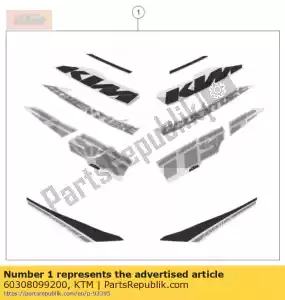 ktm 60308099200 decal set 1190 adventure grey - Bottom side