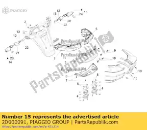 Piaggio Group 2D000091 draai teken. - Onderkant