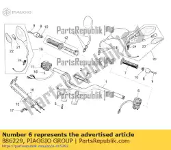 Aquí puede pedir lh selector de luces de Piaggio Group , con el número de pieza 886229: