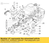 CM007515, Piaggio Group, Tubo piaggio vespa beverly bv fly gt gts lx lxv mp x x9 150 200 250 500 2003 2004 2005 2006 2007, Novo