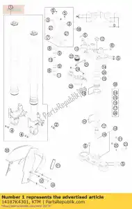 ktm 14187K4301 fourche ktm 990 sm-t 2011 - La partie au fond