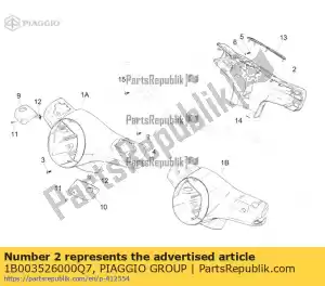 Piaggio Group 1B003526000Q7 couverture arrière - La partie au fond