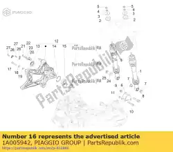 Ici, vous pouvez commander le joint d'étanchéité 25-37-6 auprès de Piaggio Group , avec le numéro de pièce 1A005942: