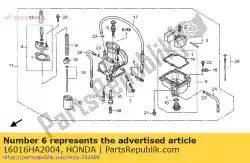 Aquí puede pedir juego de tornillos (a) de Honda , con el número de pieza 16016HA2004: