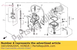 honda 16016HA2004 conjunto de parafusos (a) - Lado inferior