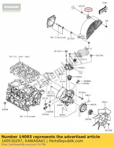 kawasaki 140930297 01 hoes, ventilator - Onderkant