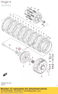 Suzuki 2141649H00 arandela, embrague - Lado inferior