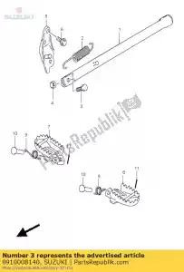 suzuki 0910008140 parafuso 8x28 - Lado inferior