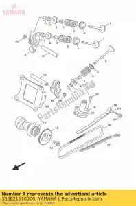 yamaha 3B3E21510300 arm, valve rocker - Bottom side