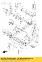 2521105G00, Suzuki, forcella, cambio suzuki lt f250 ozark z250 quadsport z250z 250 , Nuovo