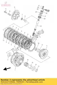 yamaha 5VX163710000 baas, koppeling - Onderkant