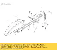 59966600EU, Piaggio Group, Parafango anteriore     , Nuovo