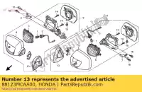 88123MCAA00, Honda, laars, l. achter spiegel honda gl 1800 2001 2002 2003 2004 2005 2006 2007 2008 2009 2010, Nieuw