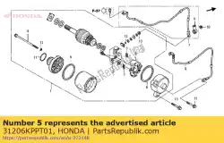 Aquí puede pedir titular, cepillo de Honda , con el número de pieza 31206KPPT01: