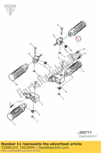 triumph T2080233 kit poggiapiedi sx e dx - Il fondo