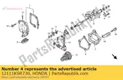 pakking, cilinder l. Kant van Honda, met onderdeel nummer 12111KSR730, bestel je hier online: