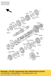 Ici, vous pouvez commander le engrenage, entrée 3e et 4e, 18 auprès de Kawasaki , avec le numéro de pièce 131291602: