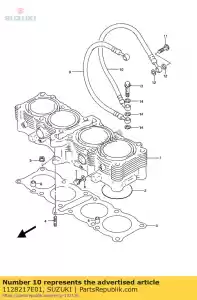 Suzuki 1128217E01 mangueira de óleo, lh. - Lado inferior