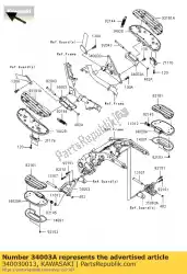 houder-stap, fr, rh van Kawasaki, met onderdeel nummer 340030013, bestel je hier online: