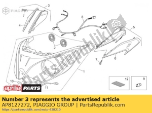 aprilia AP8127272 indicatore di direzione anteriore rh - Il fondo