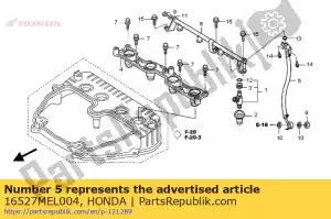 Honda 16527MEL004 tuyau comp. b, alimentation en carburant - La partie au fond