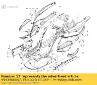 9593400087, Piaggio Group, Carenatura semi-sinistra sinistra     , Nuovo